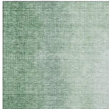 10' X 14' Artichoke Green And Fern Green Abstract Washable Indoor Outdoor Area Rug