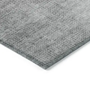 3' X 5' Gray And Silver Abstract Washable Indoor Outdoor Area Rug