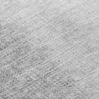 8' Gray And Silver Round Abstract Washable Indoor Outdoor Area Rug