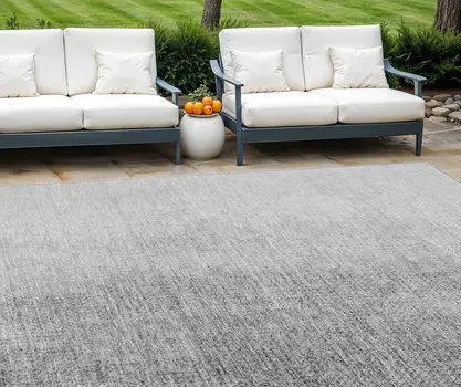 10' X 14' Gray And Silver Abstract Washable Indoor Outdoor Area Rug