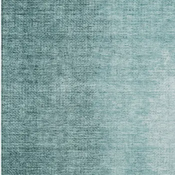 5' X 8' Teal Blue And Aqua Abstract Washable Indoor Outdoor Area Rug