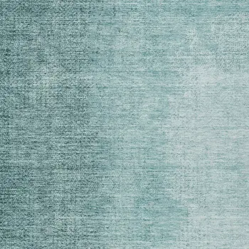 9' X 12' Teal Blue And Aqua Abstract Washable Indoor Outdoor Area Rug