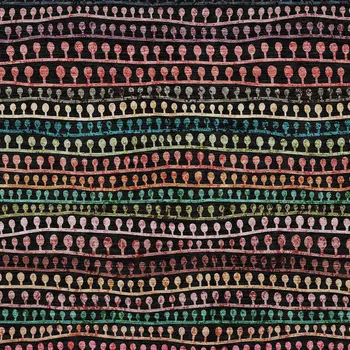 5' X 8' Black Green And Gold Striped Washable Indoor Outdoor Area Rug