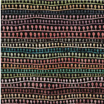 8' X 10' Black Green And Gold Striped Washable Indoor Outdoor Area Rug