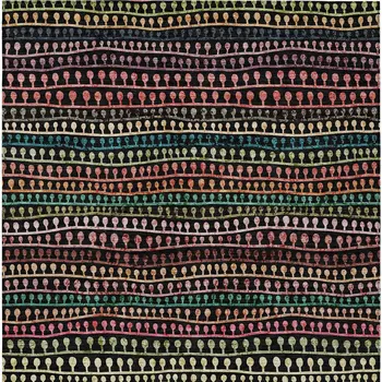 10' X 14' Black Green And Gold Striped Washable Indoor Outdoor Area Rug