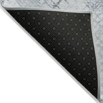 9' X 12' Navy Blue And Sky Blue Geometric Washable Indoor Outdoor Area Rug