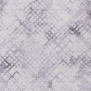 3' X 5' Purple Lavender And Silver Geometric Washable Indoor Outdoor Area Rug