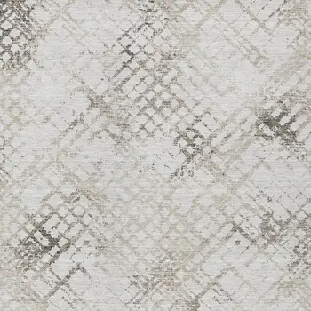 3' X 5' Taupe Beige And Brown Geometric Washable Indoor Outdoor Area Rug
