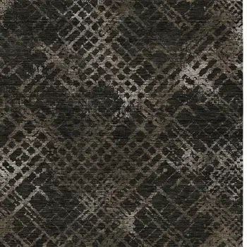 5' X 8' Brown And Chocolate Geometric Washable Indoor Outdoor Area Rug