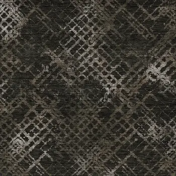 10' X 14' Brown And Chocolate Geometric Washable Indoor Outdoor Area Rug