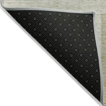 3' X 5' Beige Tan And Taupe Geometric Washable Indoor Outdoor Area Rug