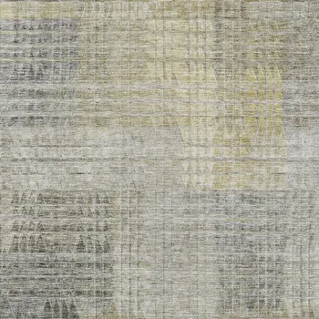 8' X 10' Taupe Beige And Brown Abstract Washable Indoor Outdoor Area Rug