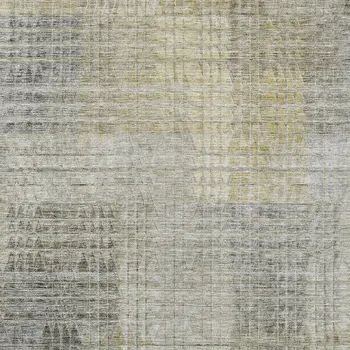 10' X 14' Taupe Beige And Brown Abstract Washable Indoor Outdoor Area Rug