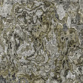 10' X 14' Brown Beige And Tan Abstract Washable Indoor Outdoor Area Rug