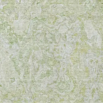 3' X 5' Artichoke Green And Fern Green Abstract Washable Indoor Outdoor Area Rug