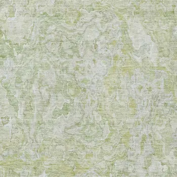 8' X 10' Artichoke Green And Fern Green Abstract Washable Indoor Outdoor Area Rug