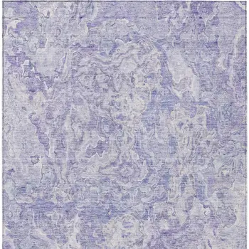 8' X 10' Plum Purple And Lavender Abstract Washable Indoor Outdoor Area Rug