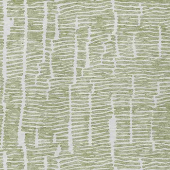 10' X 14' Artichoke Green And Ivory Abstract Washable Indoor Outdoor Area Rug