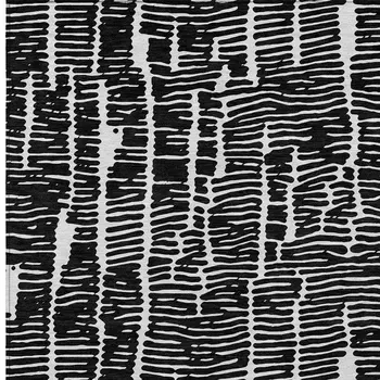 3' X 5' Black And Ivory Abstract Washable Indoor Outdoor Area Rug