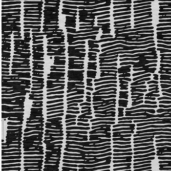 5' X 8' Black And Ivory Abstract Washable Indoor Outdoor Area Rug
