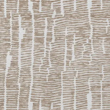 3' X 5' Brown And Ivory Abstract Washable Indoor Outdoor Area Rug