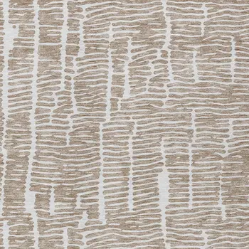 8' X 10' Brown And Ivory Abstract Washable Indoor Outdoor Area Rug