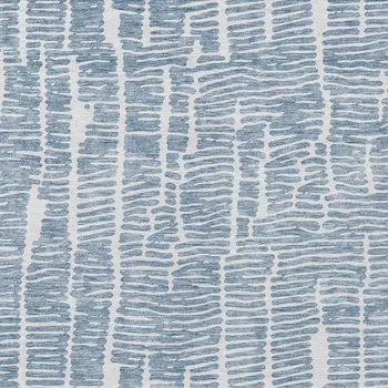 9' X 12' Blue And Ivory Abstract Washable Indoor Outdoor Area Rug