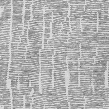 9' X 12' Gray And Ivory Abstract Washable Indoor Outdoor Area Rug