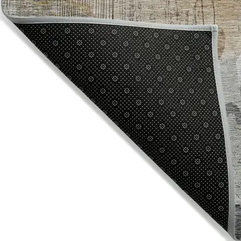 10' X 14' Terra Cotta Copper And Beige Floral Washable Indoor Outdoor Area Rug
