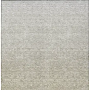 3' X 5' Beige Tan And Taupe Ombre Washable Indoor Outdoor Area Rug