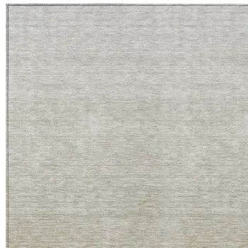 8' X 10' Beige Tan And Taupe Ombre Washable Indoor Outdoor Area Rug