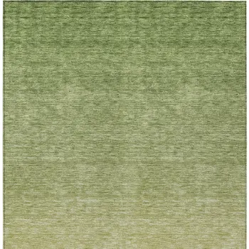 5' X 8' Artichoke Green And Fern Green Ombre Washable Indoor Outdoor Area Rug