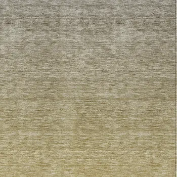 3' X 5' Gold Beige And Taupe Ombre Washable Indoor Outdoor Area Rug