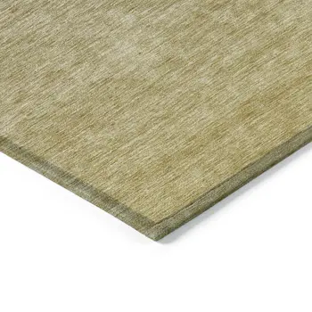 10' X 14' Gold Beige And Taupe Ombre Washable Indoor Outdoor Area Rug