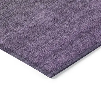 9' X 12' Purple Charcoal And Green Ombre Washable Indoor Outdoor Area Rug