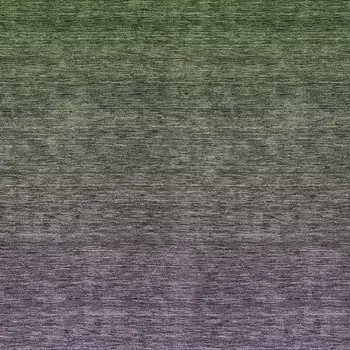 9' X 12' Purple Charcoal And Green Ombre Washable Indoor Outdoor Area Rug