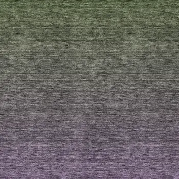 10' X 14' Purple Charcoal And Green Ombre Washable Indoor Outdoor Area Rug