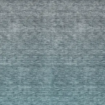 9' X 12' Teal Blue Gray And Charcoal Ombre Washable Indoor Outdoor Area Rug