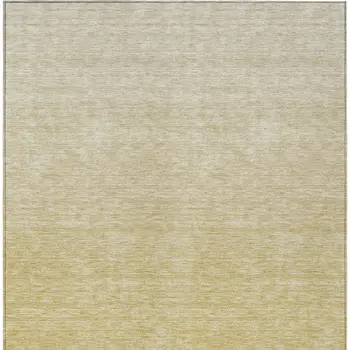 5' X 8' Wheat Gold And Tan Ombre Washable Indoor Outdoor Area Rug