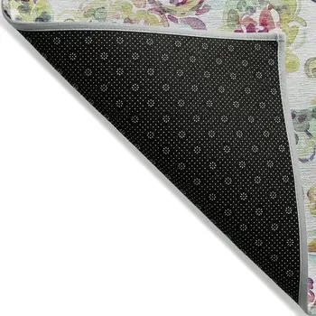 10' X 14' Ivory Fern Green And Artichoke Green Paisley Washable Indoor Outdoor Area Rug