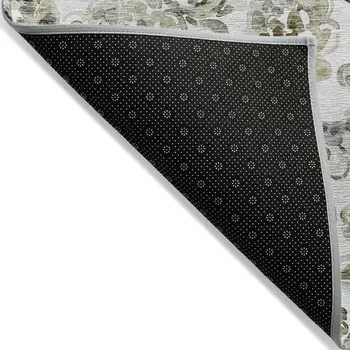 9' X 12' Brown Ivory And Tan Paisley Washable Indoor Outdoor Area Rug