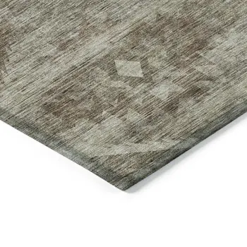 8' X 10' Brown Beige And Tan Southwestern Washable Indoor Outdoor Area Rug