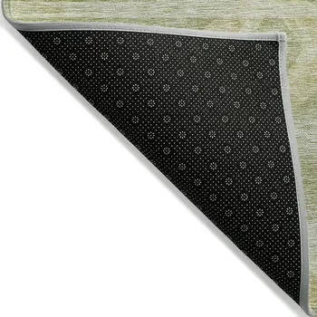 3' X 5' Sage Artichoke Green And Mint Green Southwestern Washable Indoor Outdoor Area Rug