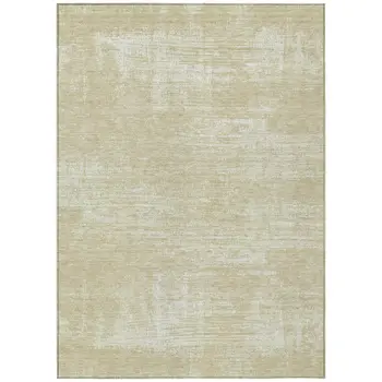 3' X 5' Beige Tan And Taupe Abstract Washable Indoor Outdoor Area Rug