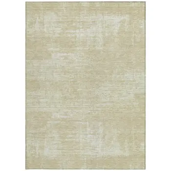 3' X 5' Beige Tan And Taupe Abstract Washable Indoor Outdoor Area Rug