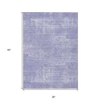 3' X 5' Lavender Purple And Lilac Abstract Washable Indoor Outdoor Area Rug