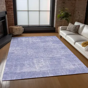 3' X 5' Lavender Purple And Lilac Abstract Washable Indoor Outdoor Area Rug