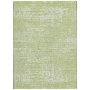 5' X 8' Sage Artichoke Green And Mint Green Abstract Washable Indoor Outdoor Area Rug