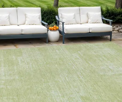 8' X 10' Sage Artichoke Green And Mint Green Abstract Washable Indoor Outdoor Area Rug