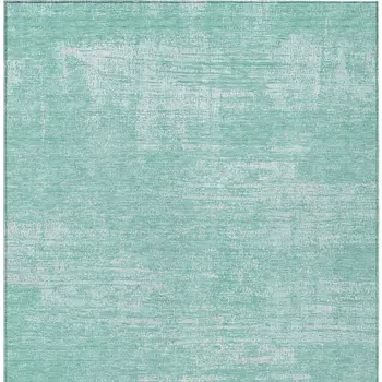 10' X 14' Turquoise And Teal Blue Abstract Washable Indoor Outdoor Area Rug